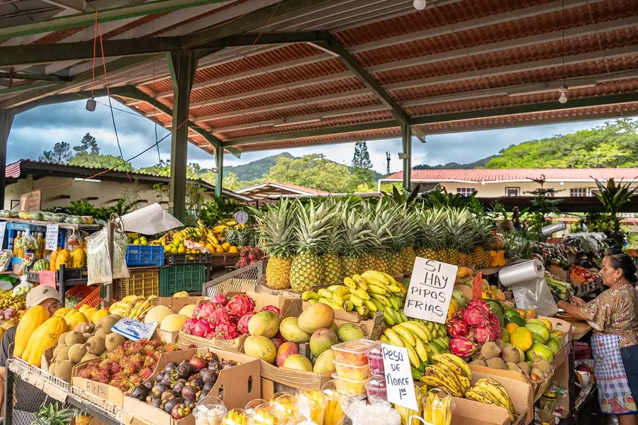 Obststand auf dem Markt in El Valle