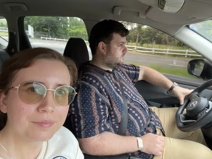 Im Auto unterwegs